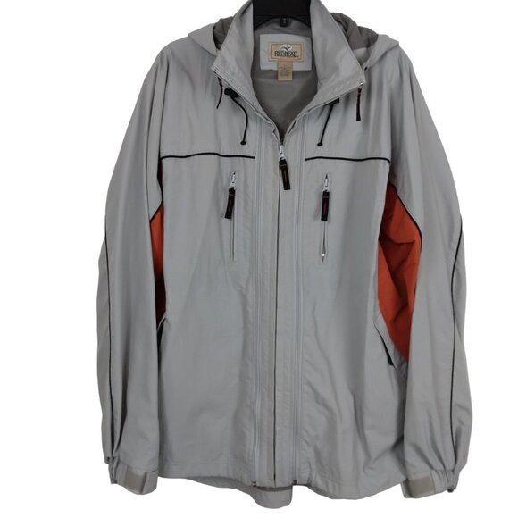 Red Head | 2 in One Vest & Jacket Gray Orange Zip Outdoor | Size L - Picture 1 of 14